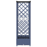 Raised Bed with Trellis and Roof Grey 164 x 40 x 121 cm PP 42032570