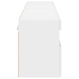 TV Wall Cabinets with LED Lights 2 pcs White 80x30x40 cm 837198