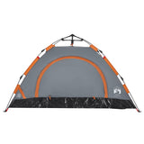 Camping Tent 2-Person Grey and Orange Quick Release 4004163