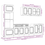 7 Piece Kitchen Cabinet Set Kalmar Old Wood Engineered Wood 3314739