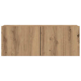 7 Piece TV Cabinet Set Wall-mounted Artisan Oak Engineered Wood 3329020
