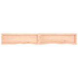 ZNTS Wall Shelf 200x30x cm Untreated Solid Wood Oak 363604