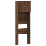 Washing Machine Cabinet Brown Oak 64x24x190 cm Engineered Wood 859133