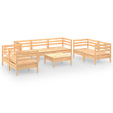 8 Piece Garden Lounge Set Solid Pinewood 3082597