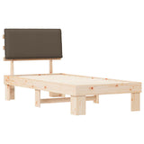 Bed Frame with Upholstered Headboard Taupe 90 x 190 cm 877317