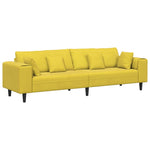 Velvet Sofa with Cushion Yellow 210 cm Velvet 3335159