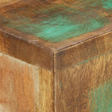 Console Table Brown base with blue, green, cream hues 320822