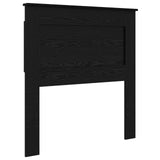 Bed Frame with Headboard Black 75 x 190 cm Solid Pine Wood 3410145