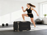 Non-Slip Plyo Box, Corner-free Wooden Jump Box, 41 x 61 x 51 cm T3398P425122