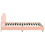 Children's Bed Frame with Headboard Pink 90 x 190 cm 42010974