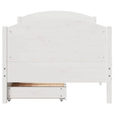 Bed Frame without Mattress White 90x190 cm Single Solid Wood Pine 3301810
