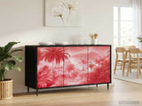Sideboard AACHEN Black Oak 102 x 33 x 76 cm Engineered Wood 8006986