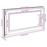 Basement Window RISOR 110 x 70 cm PVC and Glass Anthracite 42047342