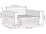 2 Piece Outdoor Sofa Natural 3436399