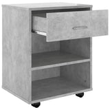 Rolling Cabinet Concrete Grey 46x36x59 cm Engineered Wood 808471