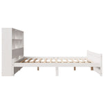 ZNTS Bookcase Bed without Mattress White 140x200cm Solid Wood Pine 3322472