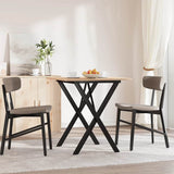 Dining Table X-Frame 70x70x75 cm Solid Wood Pine and Steel 3282693