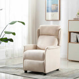 Recliner Chair Cream 66.5 x 94 x 101.5 cm Polyester 340161