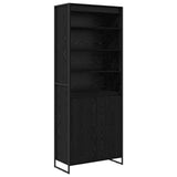 Tall Cabinets Black Oak 79 x 36 x 200 cm Engineered Wood 3403040