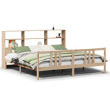 Bookcase Bed without Mattress 180x200cm Super King Solid Wood Pine 3322321
