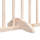 Dog Gate with Door Foldable 4 Panels 320 cm Poplar Wood 352209