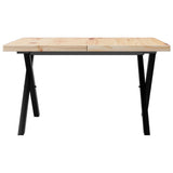 Coffee Table X-Frame 60x60x40.5 cm Solid Wood Pine and Steel 3282748