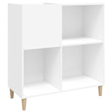 Record Cabinet White 84.5x38x89 cm Engineered Wood 831989