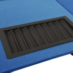 ZNTS 10-Player Poker Table with Chip Tray Blue 160x80x75 cm 80407