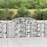 Arched Gabion Baskets 12 pcs 300x30x100/120 cm Galvanised Iron 3146531