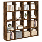 Book Cabinet Smoked Oak 137.5x29x137.5 cm Engineered Wood 3310293