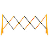 Folding Traffic Barrier Yellow and Black 250x38x96 cm 150988