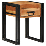 End Table Brown and Black 40 x 40 x 50 cm Solid Acacia Wood 4016714