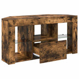 Corner LED TV Cabinet 100 x 40 x 50 cm Smoked Oak 889800