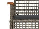 Garden Dining Set Grey PE rattan Medium Durable 3213571