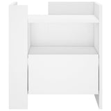Bedside Cabinet White 45x50x50 cm Engineered Wood 848276
