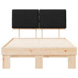 Bed Frame with Upholstered Headboard Black 120 x 200 cm 877281