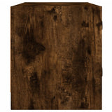 TV Cabinet with Glass Doors Smoked Oak 102x37x42 cm 836410