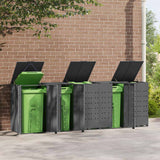Wheelie Bin Storage for 5 Bins Anthracite 345x79x117 cm Steel 3279985