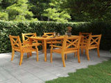 Garden Table Natural Wood Solid acacia wood Large Durable 310303