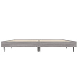 Bed Frame without Mattress Grey Sonoma 135x190 cm Double Engineered Wood 832291