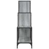 Bookcase Grey Sonoma 92x30x102 cm Engineered Wood and Metal 845439