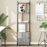 Bookcase with Door Grey Sonoma 44.5x30x154.5 cm Engineered Wood 833356