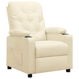 Recliner Chair Cream Faux Leather 339125
