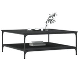 ZNTS Coffee Table Black 100x100x40 cm Engineered Wood 832843