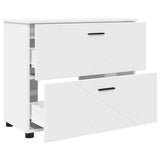 Bathroom Cabinet with Drawer with Door White 76.5 x 35 x 64 cm 883294