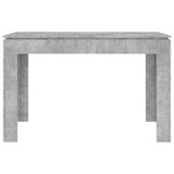 800760 Dining Table Concrete Grey 120x60x76 cm Engineered Wood