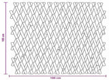 Expandable Trellis Fence 2 pcs Light Brown 100 x 105 cm Bamboo 42028067