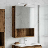Bathroom Mirror Cabinet with Shelf Old Wood 50 x 14.5 x 70 cm 889213