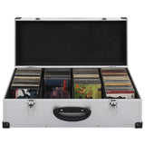 CD Case for 80 CDs Aluminium ABS Silver 91854