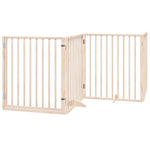 Dog Gate with Door Foldable 10 Panels 800 cm Poplar Wood 3155559